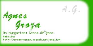 agnes groza business card